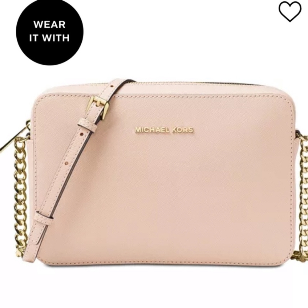 Michael Kors Leather Jet Set East crossbody Bag Purse